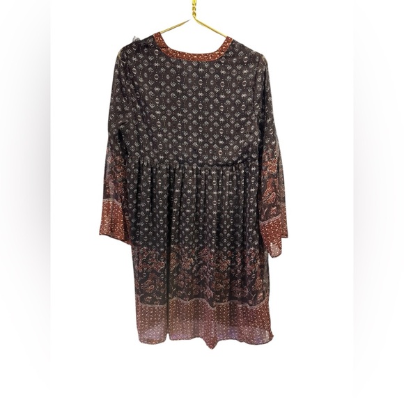 Tantrums Boho Floral Long Sleeve Dress - Size S - Picture 3 of 5